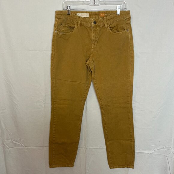 Pilcro from Anthropologie Mustard Denim Pants - size 30 - Picture 1 of 7